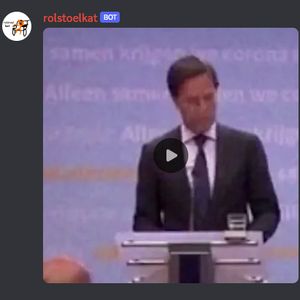 Discord bot @rolstoelkat die een video stuurt van Mark Rutte
            die het woord soep zegt tijdens een persconferentie