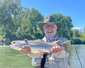 Henry Winkler met een vis